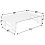 Sorbus Acrylic Monitor Riser, Laptop, Computer Desktop Stand, Clear Desk Display Tray Shelf with Carry Handles, Jewelry, Laptop Monitor, Showcase Fixtures, Food Service Display Risers (Large)