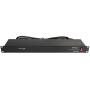 StarTech.com 8 Outlet Horizontal 1U Rack Mount PDU Power Strip for Network Server Racks - Surge Protection - 120V/15A - with 6 Ft Power Cord (RKPW081915), Black