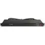 StarTech.com 8 Outlet Horizontal 1U Rack Mount PDU Power Strip for Network Server Racks - Surge Protection - 120V/15A - with 6 Ft Power Cord (RKPW081915), Black