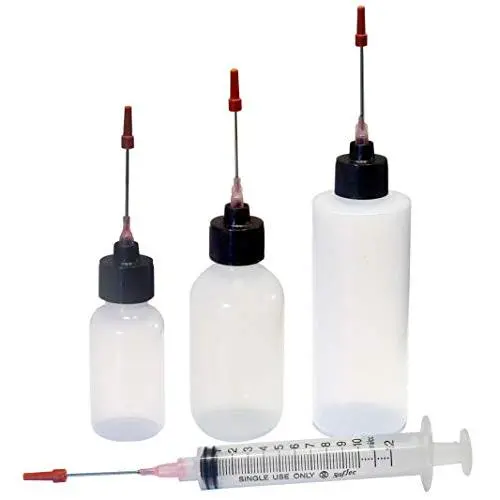 Plastic Squeeze Bottles 1oz, 2oz, 4oz, and 10ML All 1.5'' Stainless Applicators Gun Rifle Shotgun Pistol Cleaning and Smithing Kit