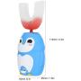 U Shaped Head Toothbrush, Soft Silica Gel Brush Head Children Automatic Sonic Electronic Toothbrush Cartoon Toothbrush Kids Toddlers (Mousse 60ml)(Blue)