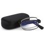 Blue Light Blocking Glasses Compact Folding Reading Glasses with Flexible Hinge for Men and Woman (2.5, Black)