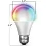 Feit Electric OM60/RGBW/CA/AG/3 60 Watt Equivalent WiFi Color Changing and Tunable White, Dimmable, No Hub Required, Alexa or Google Assistant A19 LED Smart Light Bulb, 3-Pack, Rgbw Multicolor