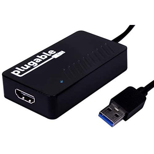 Plugable USB 3.0 to HDMI Video Graphics Adapter with Audio for Multiple Monitors up to 2560x1440 (Supports Windows 10, 8.1, 7)