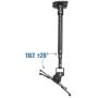 DYNAVISTA Full Motion Universal Ceiling Projector Mount Bracket with Adjustable Height and Extendable Arms Rotating Swivel Mount for Home and Office Projector (Black)