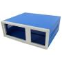 Fielect 12.20'' x 11.22'' x 4.53'' Electronic Enclosures Blue Metal Enclosure Project Box Case DIY Box Junction Case Enclosure