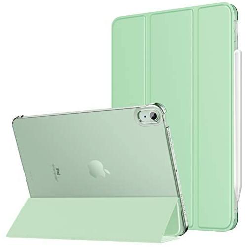 MoKo Case Fit New iPad Air 4th Generation 2020 - iPad Air 4 Case 10.9 inch Slim Lightweight Shell Stand Cover with Translucent Frosted Back Protector for iPad Air 4, Auto Wake/Sleep, Green