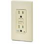 Leviton GFWT1-I Self-Test SmartlockPro Slim GFCI Weather-Resistant and Tamper-Resistant Receptacle with LED Indicator, 15 Amp, Ivory