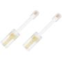 Telephone Cord Detangler, Traodin Male to Female 2 Pcs 360 Degree Rotating Landline Cable, Anti-Tangle Phone Cable Used Home or Office(360°RJ9 4P4C White Long)
