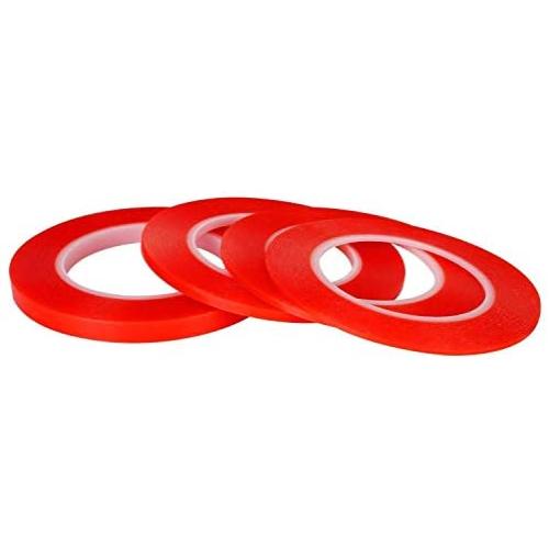 Kaisiking 2mm / 3mm / 5mm / 10mm x 25M Clear Heat Resistant Double Sided Tape Roll Strong Adhesive Sticker Tape Compatible for Cell Phone, iPhone iPad, iMac, Electronic LCD Touch Screen Repair
