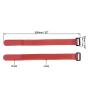 uxcell 5PCS RC Lipo Straps 20x550mm Nylon Kundled Straps Non-Slip for Electronic Wires and Other Items(Red)