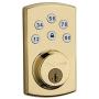 Kwikset 907 Powerbolt 2.0 Electronic Deadbolt featuring SmartKey in Polished Brass
