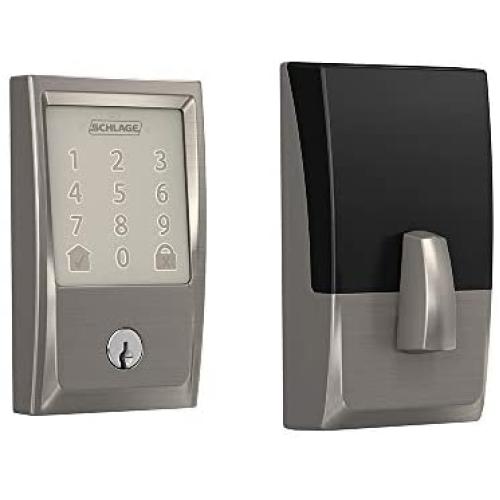 Schlage Encode Smart Wi-Fi Deadbolt with Century Trim in Satin Nickel