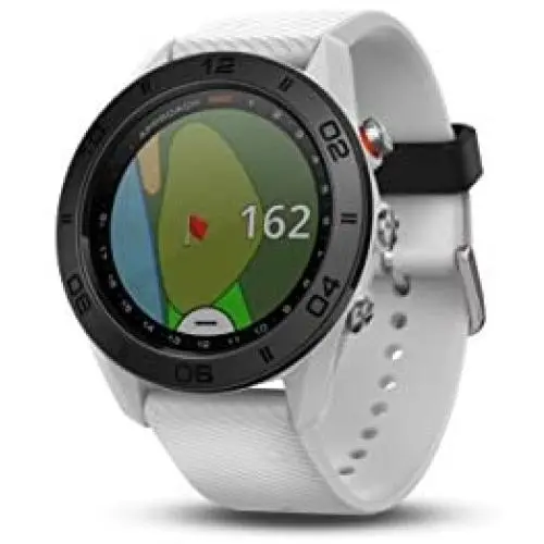 Garmin Approach S60, Premium GPS Golf Watch with Touchscreen Display and Full Color CourseView Mapping, White w/ Silicone Band