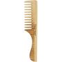 TEK Hair Comb in ash Wood with Wide Teeth and Handle - Handmade in Italy