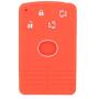 SEGADEN Silicone Cover Protector Case Holder Skin Jacket Compatible with MAZDA 4 Button Smart Card Remote Key Fob CV4534 Orange