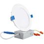 JJC 13W 6 Inch Ultra Thin Led Recessed Lights with Junction Box,3000K Warm White, CRI90+, IC Rated,850 Lumens 65W Eqv. Dimmable Led Downlight ETL and Energy Star Certified