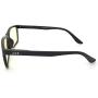 J+S Vision Blue Light Shield Computer Reading/Gaming Glasses - 0.0 Magnification - Anti Blue Light 100% UV Protection - High Definition Lens, Classic Rectangle Glossy Black Frame