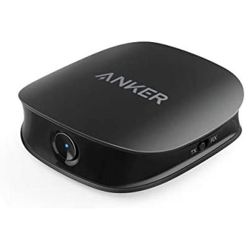 Anker Soundsync A3341 Bluetooth 2-in-1 Transmitter and Receiver, with Bluetooth 5, HD Audio with Lag-Free Synchronization, and AUX/RCA/Optical Connection for TV and Home Stereo System
