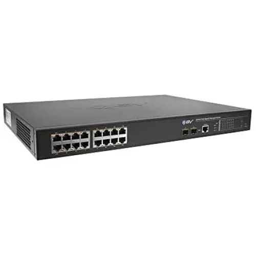 BV-Tech 18 Port Gigabit PoE+ Managed Switch (16 PoE+ Ports | 2 SFP Uplink) – 190W Support Hi-PoE 60W – 802.3at BV-Tech 18 Port Gigabit PoE+ Managed Switch (16 PoE+ Ports | 2 SFP Uplink) – 190W Support Hi-PoE 60W – 802.3at