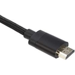 Amazon Basics Premium-Certified Braided HDMI Cable - Supports Ethernet, 3D, 4K HDR and ARC (4K@60Hz, 18Gbps) - 3 Foot