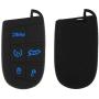 Auovo Smart Key Fob Cover Case Accessories for Chrysler 300 Grand Cherokee Renegade Compass for Dodge Charger Challenger Journey Durango 5 Buttons Keyless Entry Remote(Silicone, 2pcs)