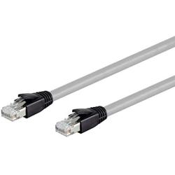 Monoprice Cat8 Ethernet Network Cable - 0.5 feet - Gray | 2GHz, 40G, 24AWG, S/FTP - Entegrade Series