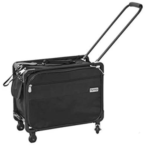 TUTTO 17-Inch Small Office on Wheels for Laptop, Black (4217BCC)