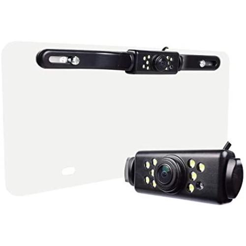 AESETEK Car Backup Camera License Plate Universal Rear View Reversing Camera 170° Wide Angle 9 LED Light Clear Night Vision fit All Cars with RCA Connector