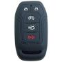 BAR Autotech Remote Key Silicone Rubber Keyless Entry Shell Case Fob and Key Skin Cover fit for Ford Mustang Fusion Lincoln MKZ MKC F-450 F-150 2015 Ford Fusion SE (1 Pair) (Black)