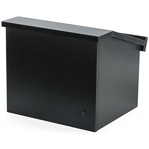 12.6''H Tabletop Portable Podium, Folding, Angled Surface with Lip, Hollow Storage Area (Black)