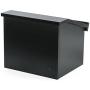 12.6''H Tabletop Portable Podium, Folding, Angled Surface with Lip, Hollow Storage Area (Black)