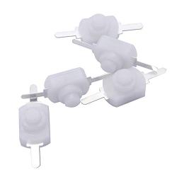 mxuteuk 50pcs White Self-Lock Push Button Switch DC 30V 1A for SMD Flashlight Type Light Lamp Wall Outlet Latching Mini on/Off Switch W-1208