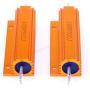 LM YN 100 Watt 50 Ohm 5% Wirewound Resistor Electronic Aluminium Shell Resistors Gold Suitable for Inverter, LED Lights,Frequency Divider, Servo Industry 2-Pcs