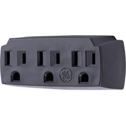 GE, Brown, Adapter Wall Tap, Expander, 3 Prong Outlet, Indoor Rated, UL Listed, 51864