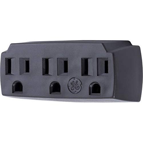 GE, Brown, Adapter Wall Tap, Expander, 3 Prong Outlet, Indoor Rated, UL Listed, 51864