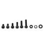 Hex Socket Screws, 300Pcs M3 Black Alloy Steel Hex S ocket Screws Bolt with Hex Nuts Washers Assortment for Electronic Products(A)