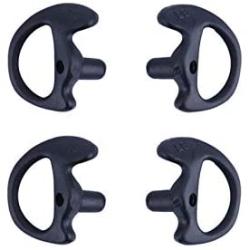 KS K-STORM Two Way Radio Ear Mold Replacement Soft Silicone Ear Insert Earmold for Acoustic Coil Tube Earpiece (Black, 2 Pair Small)