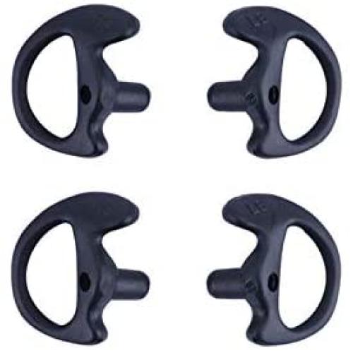 KS K-STORM Two Way Radio Ear Mold Replacement Soft Silicone Ear Insert Earmold for Acoustic Coil Tube Earpiece (Black, 2 Pair Small)