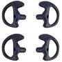 KS K-STORM Two Way Radio Ear Mold Replacement Soft Silicone Ear Insert Earmold for Acoustic Coil Tube Earpiece (Black, 2 Pair Small)