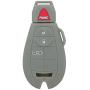 SEGADEN Silicone Cover Protector Case Holder Skin Jacket Compatible with DODGE JEEP CHRYSLER 4 Button Smart Remote Key Fob CV4752 Gray