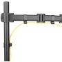 Rocelco Premium Desk Computer Monitor Mount - VESA Pattern Fits 13'' - 32'' LED LCD Single Flat Screen - Double Articulated Full Motion Adjustable Arm - Grommet and C Clamp - Black (R DM1)