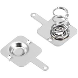 uxcell 50 Pairs AA Battery Positive Negative Conversion Spring Contact Nickeling Plate 11.28mmx11.5mm