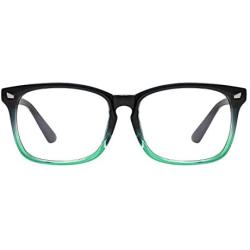 Maxjuli Blue Light Blocking Glasses,Computer Reading/Gaming/TV/Phones Glasses for Women Men(Blue Gradient Green)