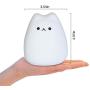 Litake LED Cat Night Light, Battery Powered Silicone Cute Cat Nursery Lights with Warm White and 7-Color Breathing Modes for Kids Baby Children (Mini Celebrity Cat)