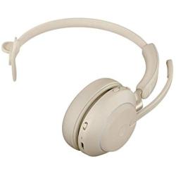 Jabra Evolve2 65 Wireless Headset USB-C Mono UC, Bluetooth Dongle, Compatible with Zoom, Webex, Skype, Smartphones, Tablets, PC/MAC, 26599-989-899 (Black), Global Teck Gold Support Plan Included