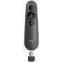 Logitech R500 Laser Presentation Remote Clicker with Dual Connectivity Bluetooth or USB for Powerpoint, Keynote, Google Slides, Wireless Presenter - Black