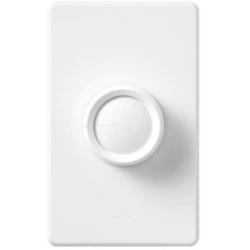 Lutron Electronics D-600PH-DK Single Pole Push Rotary Dimmer, 600-watt, White/Ivory