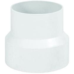 Deflecto Duct Increaser and Reducer, Plastic Inline Adapter, White, 4” to 3” (IRB43)