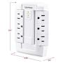 CyberPower CSB600WS Surge Protector, 900J/125V, 6 Swivel Outlets, Wall Tap, White